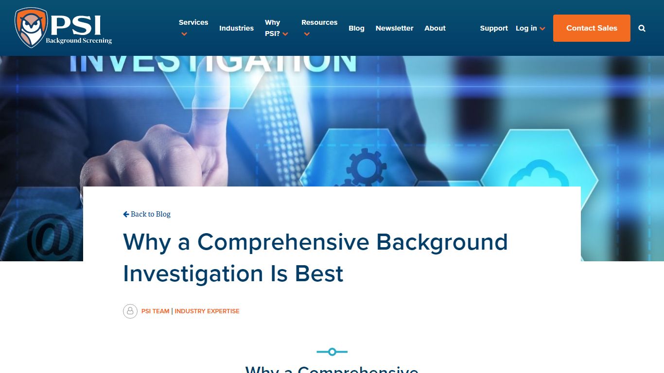 Why a Comprehensive Background Investigation Is Best